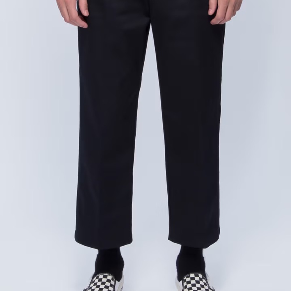 STUSSY Black Straight-Leg Cropped Pants